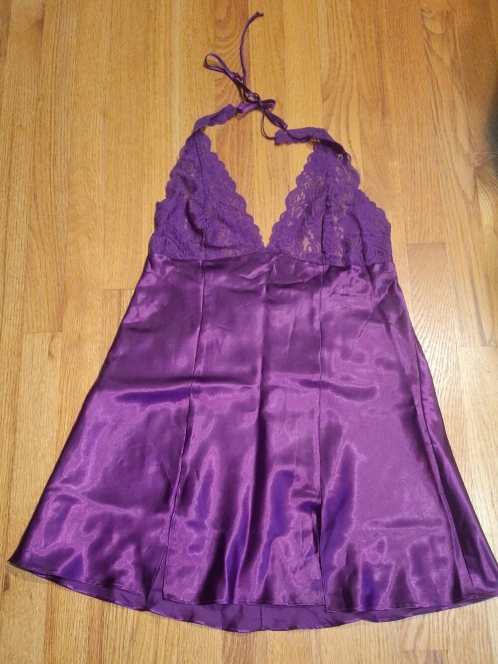Frederick's of Hollywood purple satin/lace babydoll size M - Great condition